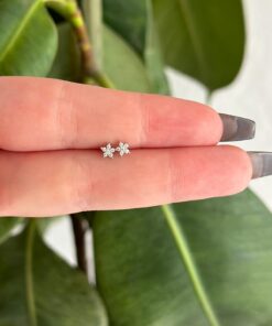 Mini Çiçek Silver Piercing