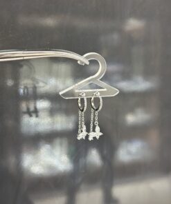 Kelebek Taşlık Silver Küpe