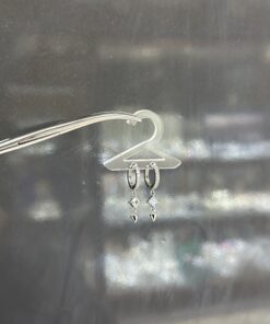 Işıltılı Taşlı Silver Küpe