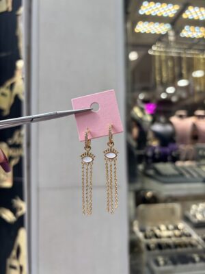 Zincirli Göz Sallantılı Küpe