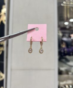 Gold Taşlı Küpe