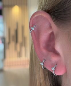 Damla Halka Piercing - 08mm, Silver