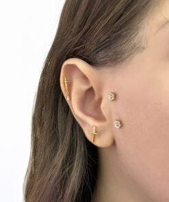 Bıçak Model Gold Titanyum Piercing