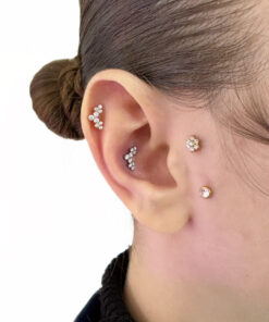 Yay Çiçek Model Titanyum Piercing