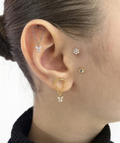 Kelebek Sallanıtılı Hidden Helix Piercing