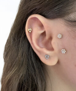 Kalp Model Titanyum Piercing