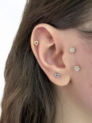 Kalp Model Titanyum Piercing