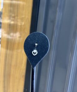 Kalpli Kalp Silver Çelik Göbek Piercing