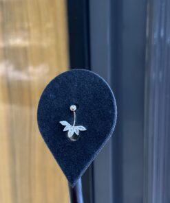 Beş Taşlı Silver Çelik Göbek Piercing