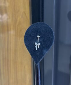 Taşlı Kurdele Silver Çelik Göbek Piercing