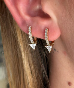 Ters Üçgen Halka Küpe