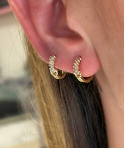 Sıralı Taşlı Küpe