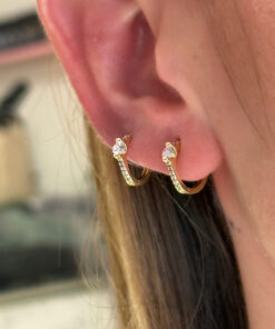 Taşlı Tektaş Küpe