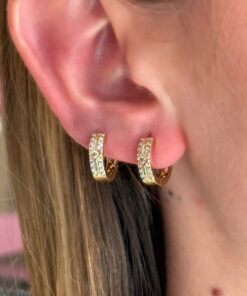 Çizgisel Kare Halka Küpe