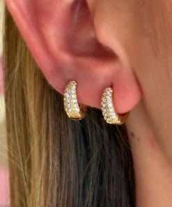 Bombeli Taşlı Halka Piercing