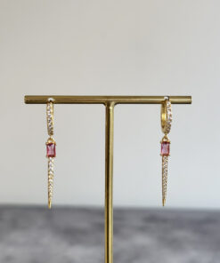 Pembe Sallantılı Küpe