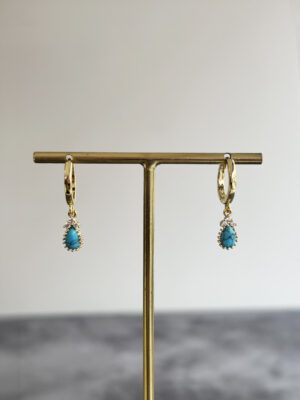 Mavi Sallantılı Vintage Küpe