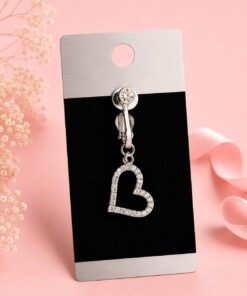 Sıkıştırmalı Yan Kalp Göbek Piercing