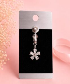Sıkıştırmalı Çiçek Göbek Piercing