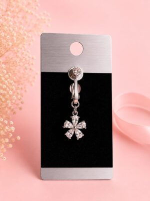 Sıkıştırmalı Çiçek Göbek Piercing
