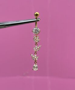 Salkım Gold Göbek Piercing