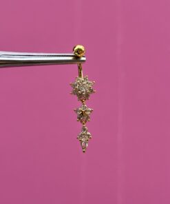 Yıldız Çiçeği Sallantılı Göbek Piercing