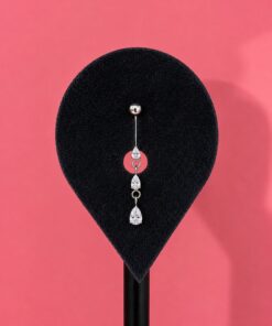 Damla sallantı titanyum göbek piercing