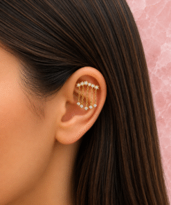 Taşlı Sallantılı Hidden Helix Çelik Piercing