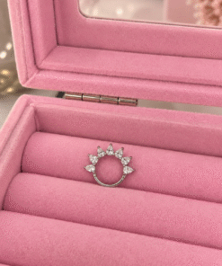 Taşlı Taç Silver Daith Piercing