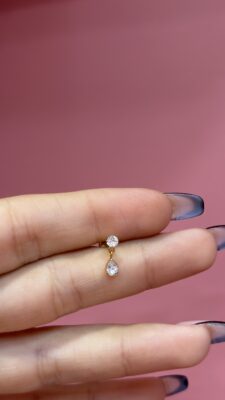 Sallantılı Çelik Gold Piercing