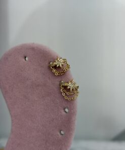 Kutup Yıldızı Zincirli Halka Gold Piercing